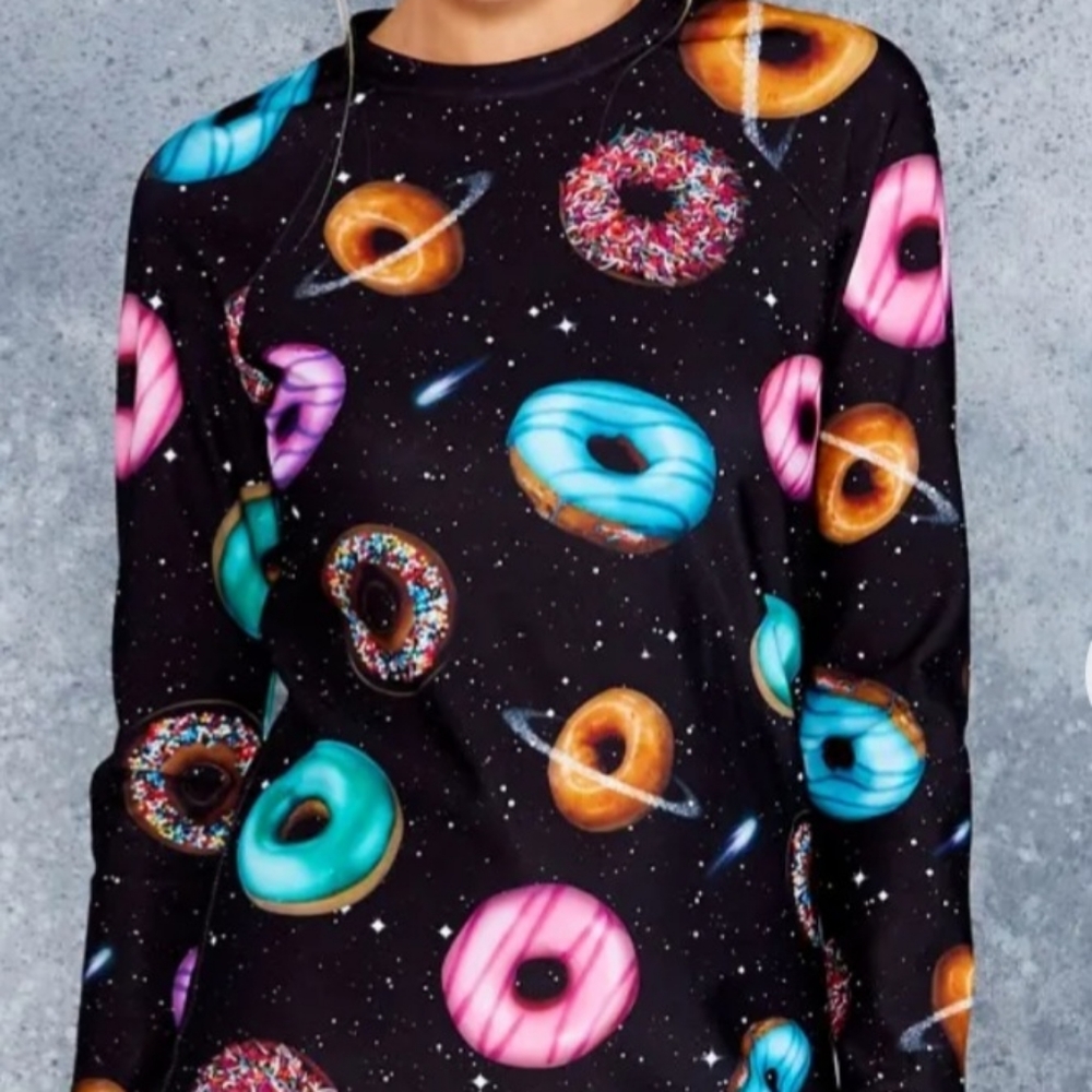 Blackmilk Donuts in Space Sweater Dress